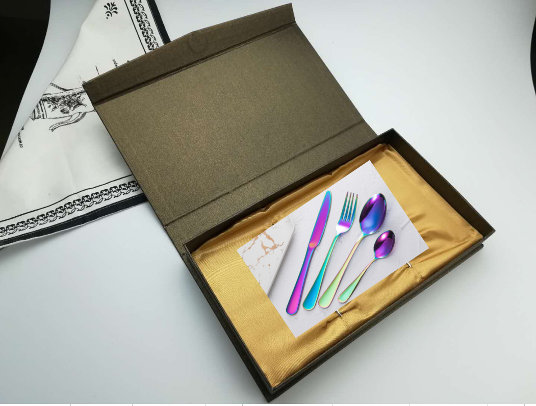 Gold Plated Stainless Steel Cutlery Set - Set of Four