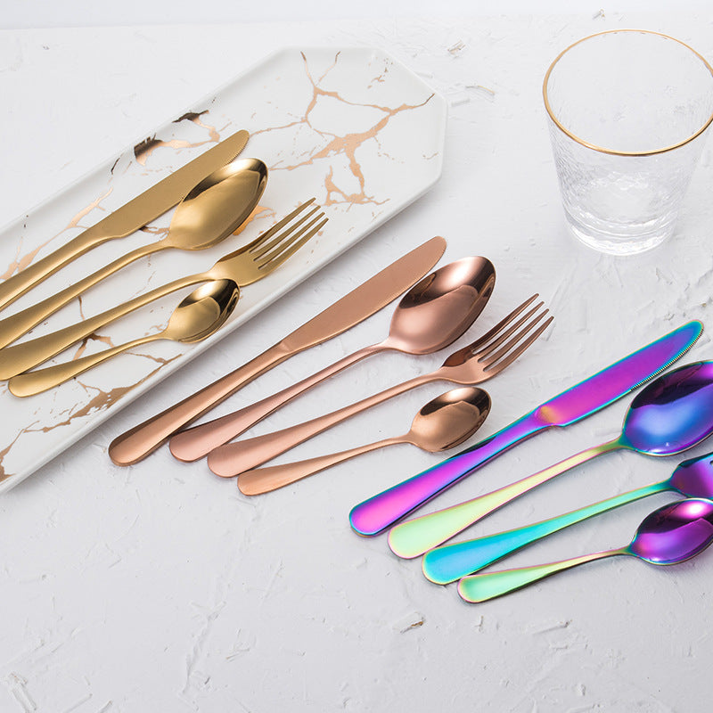 Gold Plated Stainless Steel Cutlery Set - Set of Four