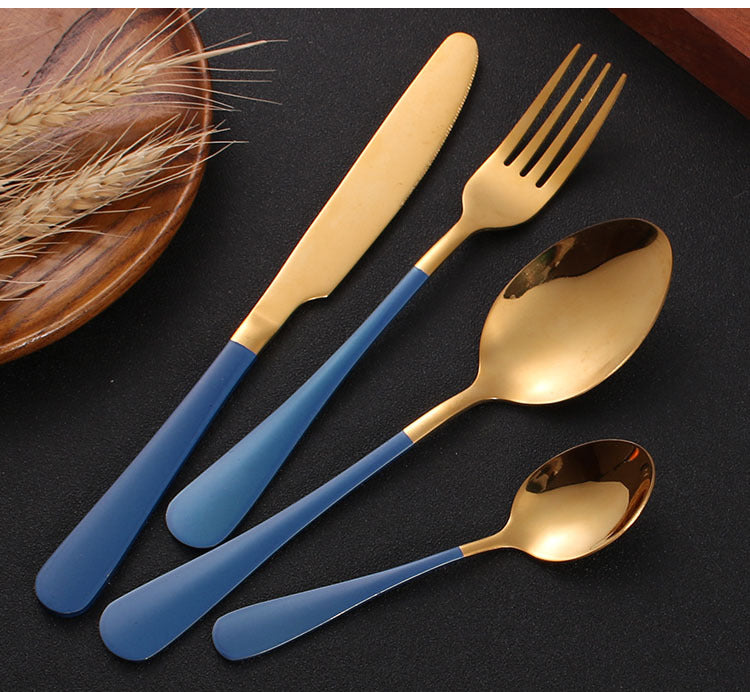 Gold Plated Stainless Steel Cutlery Set - Set of Four