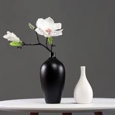 Flower Décor Ceramic White Tall Vase - Home Shopping List