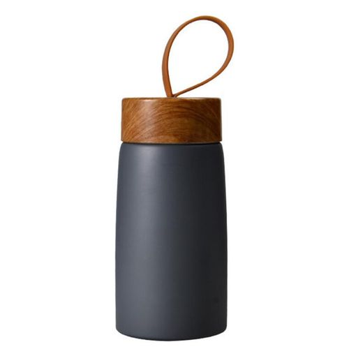 Wood Grain Stainless Steel Mug - Rustic Elegance