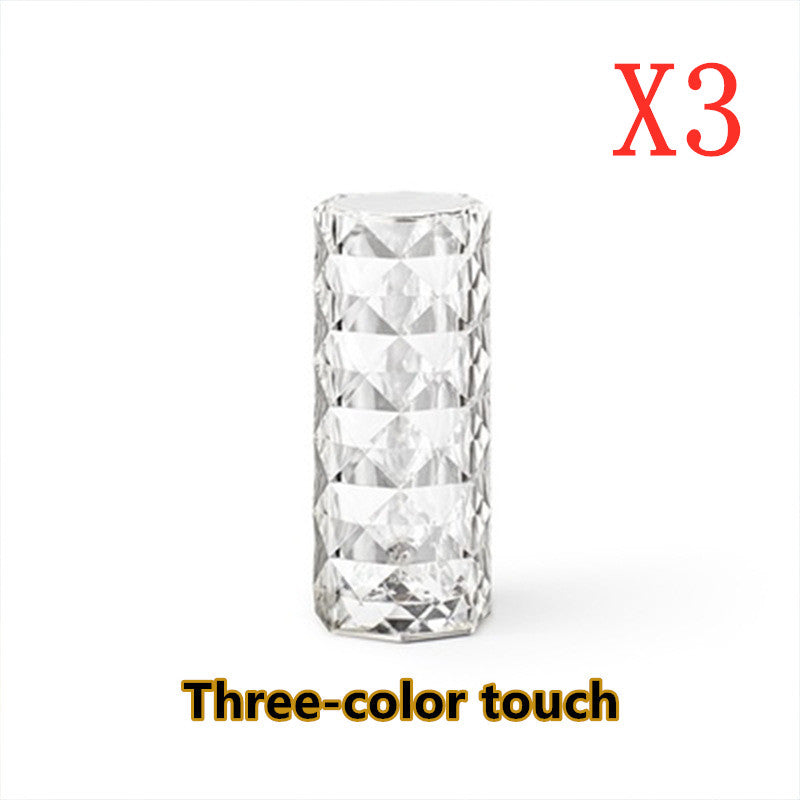 Crystal Table Lamps Touch Dimming Diamond Night Light