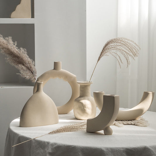 Simplicity Ceramic Vase - Dry Flower Arrangement