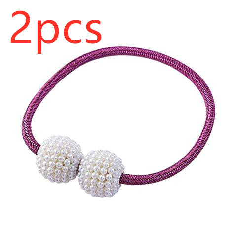 Magnetic Curtain Tiebacks with Pearl Beads