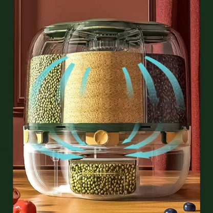 Large Rotating Food Storage Container - 360° Convenience