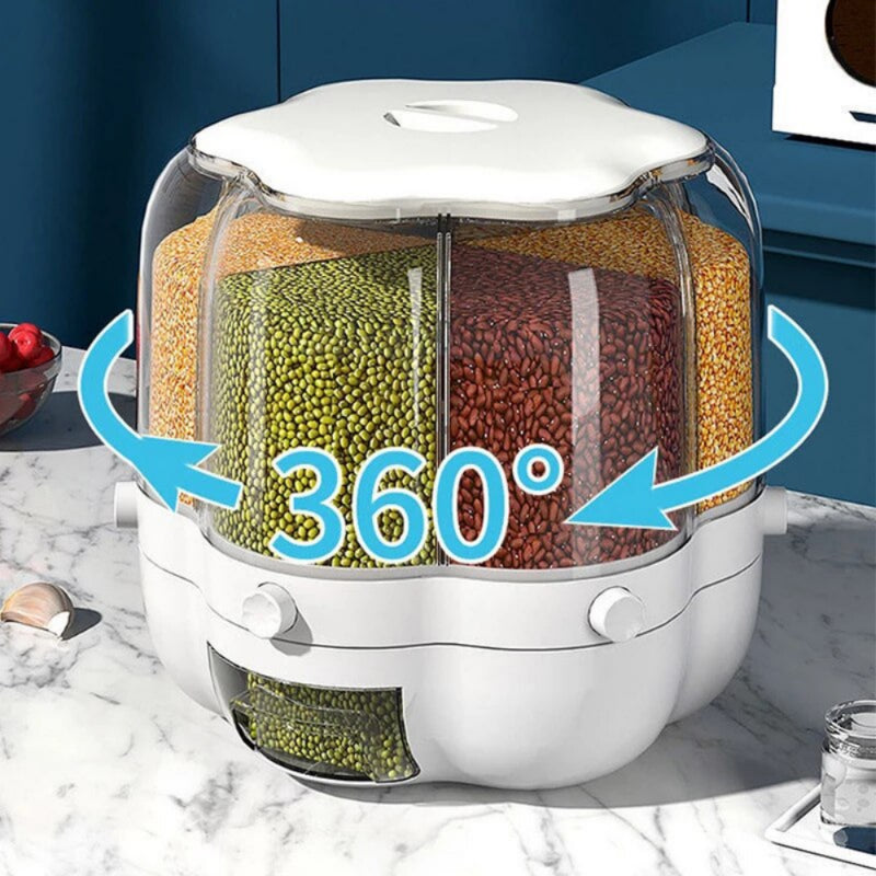 Large Rotating Food Storage Container - 360° Convenience – Home Shopping  List
