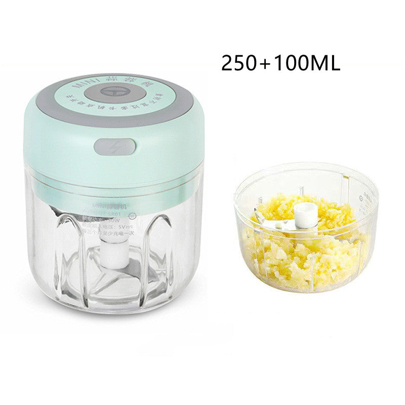 Pudhoms Electric Mini Garlic Chopper - Small Wireless Food Processor Portable Mini Garlic Choppers Blender Mincer Waterproof USB Charging for Ginger