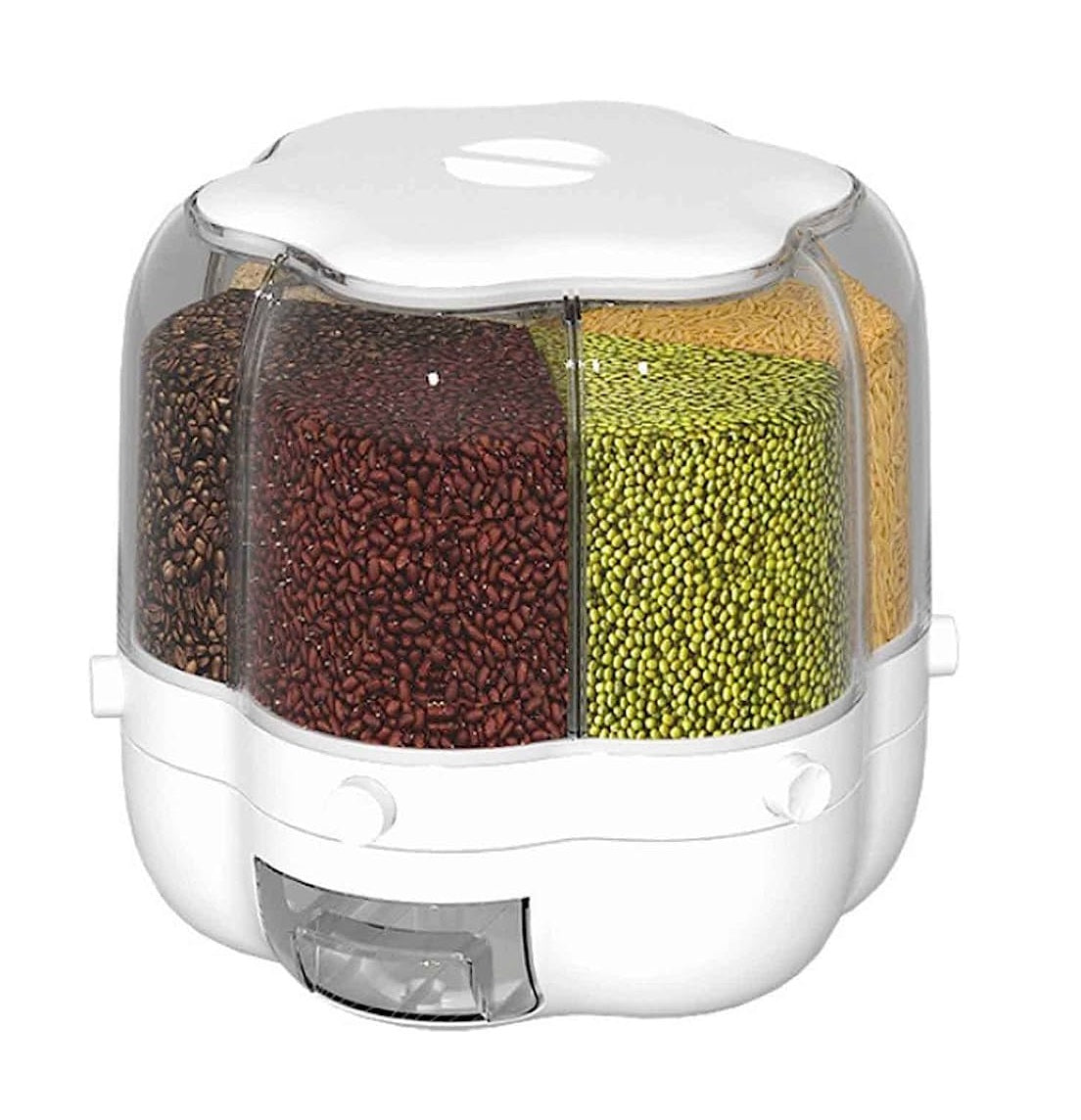Large Rotating Food Storage Container - 360° Convenience