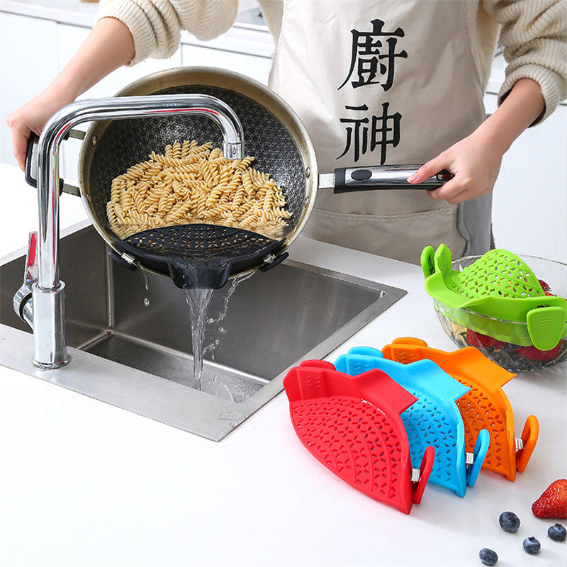 kitchen drainer silicone pot side vegetable