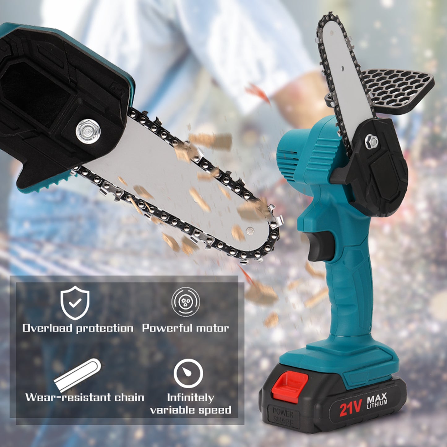 Electric Handheld Chainsaw - Efficient Pruning Saw